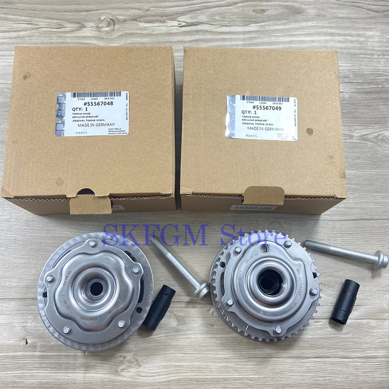 2PCS Engine Timing Intake Camshaft Gear 55567048 55567049 For Chevrolet Aveo Cruze Pontiac G3 Opel Vauxhall Mokka Astra Zafira