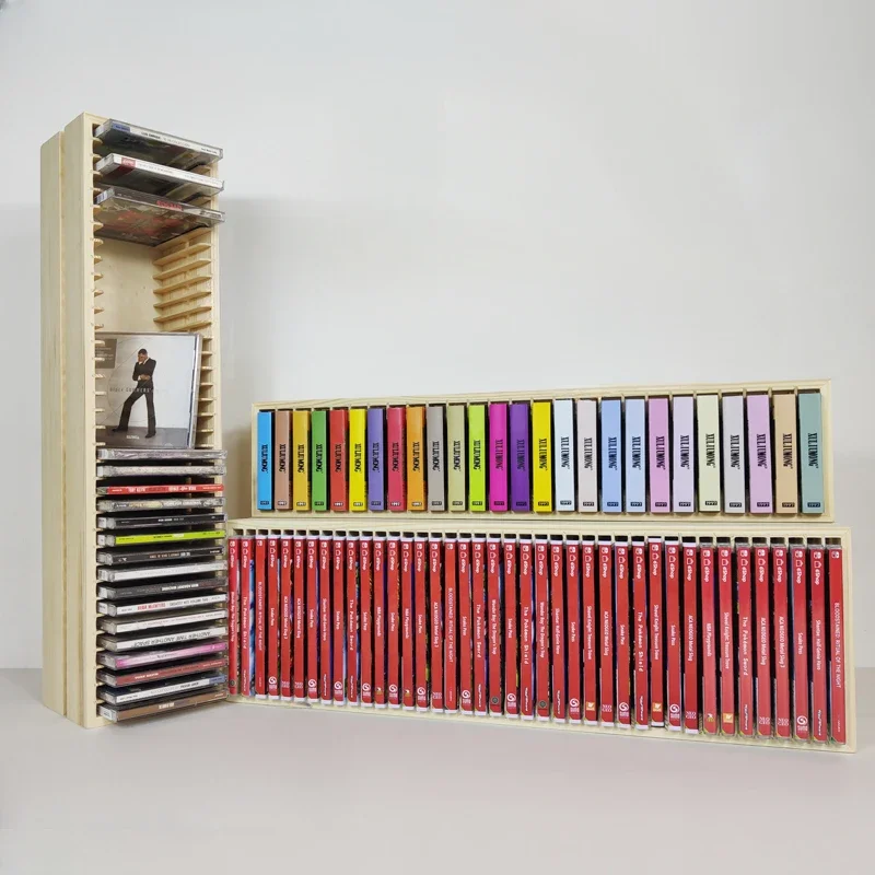 Prateleira secreta escondida para cd, suporte de armazenamento marrom, separador de álbum, rack de cd, gabinete, registro, móveis de vinil de meados