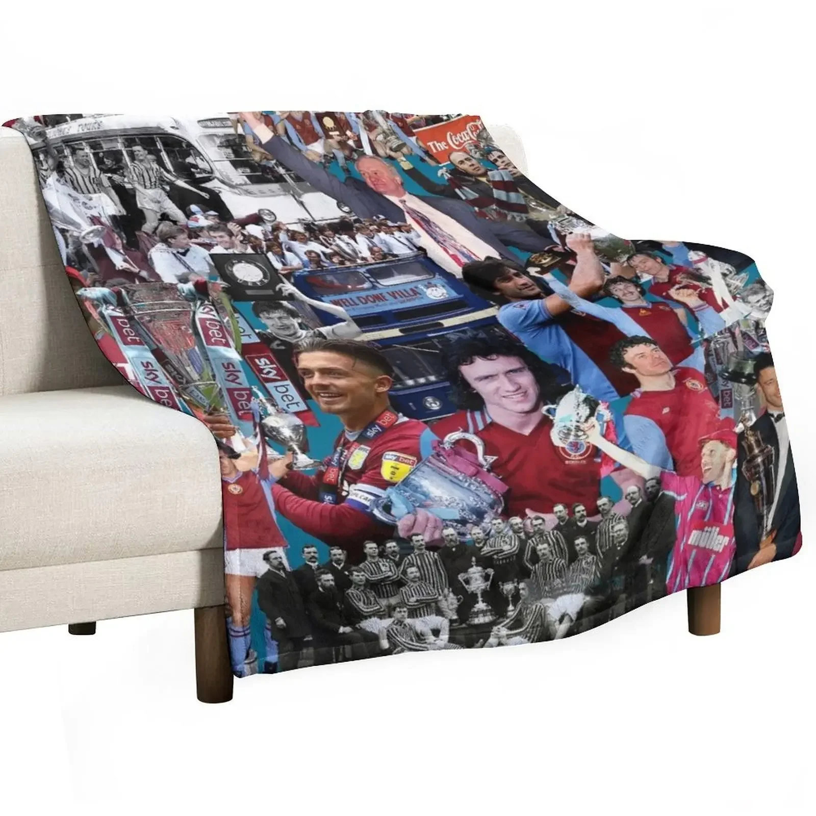 

aston villa football club legends prints posters squad team Throw Blanket blankets ands Comforter Blankets