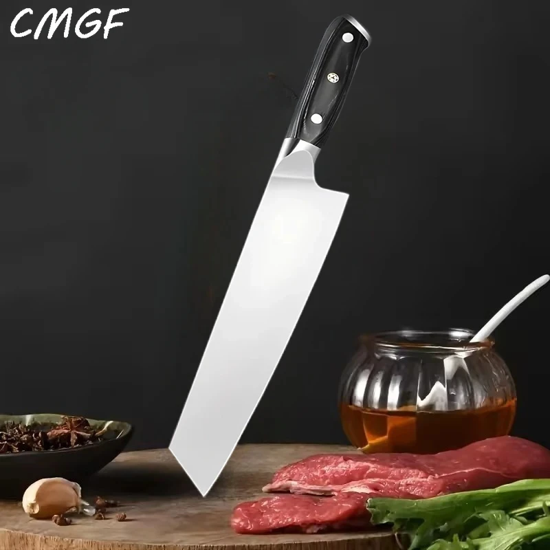 

Универсальный нож CMGF для приготовления пищи в западном стиле, супер острый мясницкий нож из нержавеющей стали, поварской нож с эргономичной ручкой
