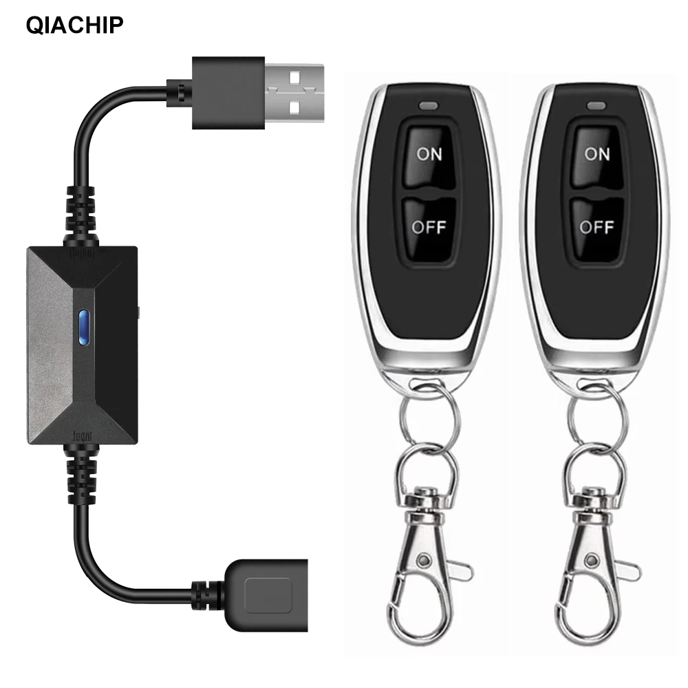 USB 433MHz Wireless RF Remote Control Switch Power ON/OFF Suitable for LED Light Strip Reading Lamp Light Fan
