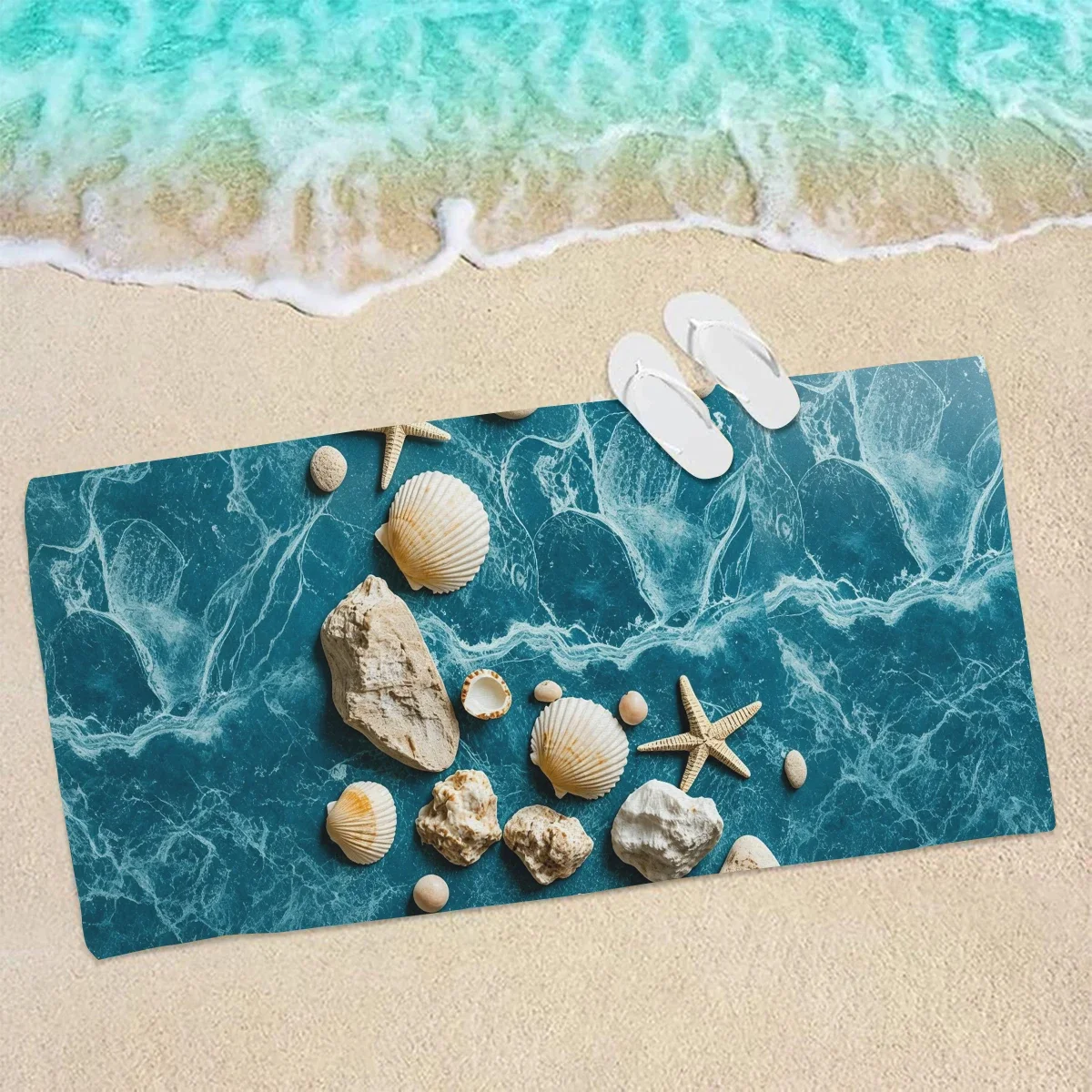 Multipurpose Polyester Beach Towel - Ideal for Swimming, Yoga, Fitness, Camping, Travel and Beach Activities