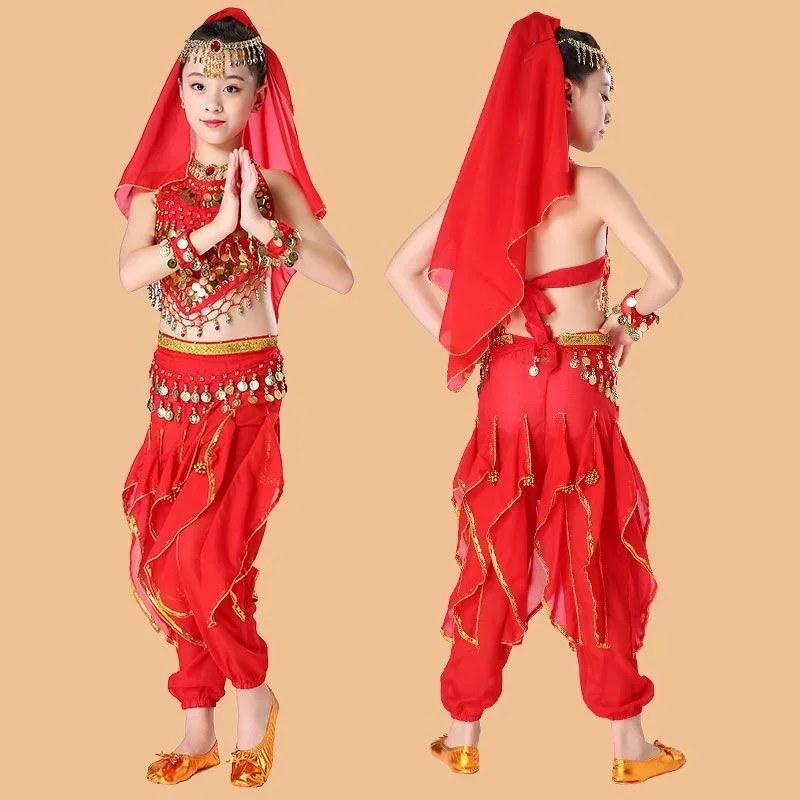 Children's Indian belly dance performance clothes Xinjiang Uygur Tianzhu girls dance clothes Arabian night performance clothes