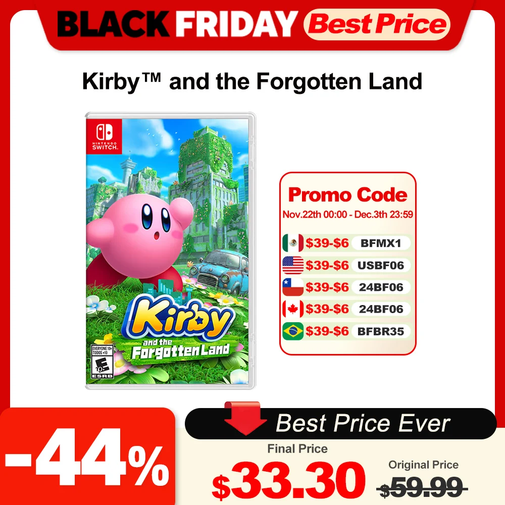 Kirby and the Forgotten Land Nintendo Switch Game Deals Physical Game Card Platformer Genre for Switch OLED Lite Game Console