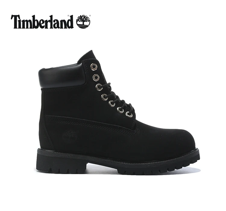 TIMBERLAND Men Solid All Black  Ankle Martin Motorcycle Boots Men Women Leather Street Wearable Casual Walk Shoes 40-46