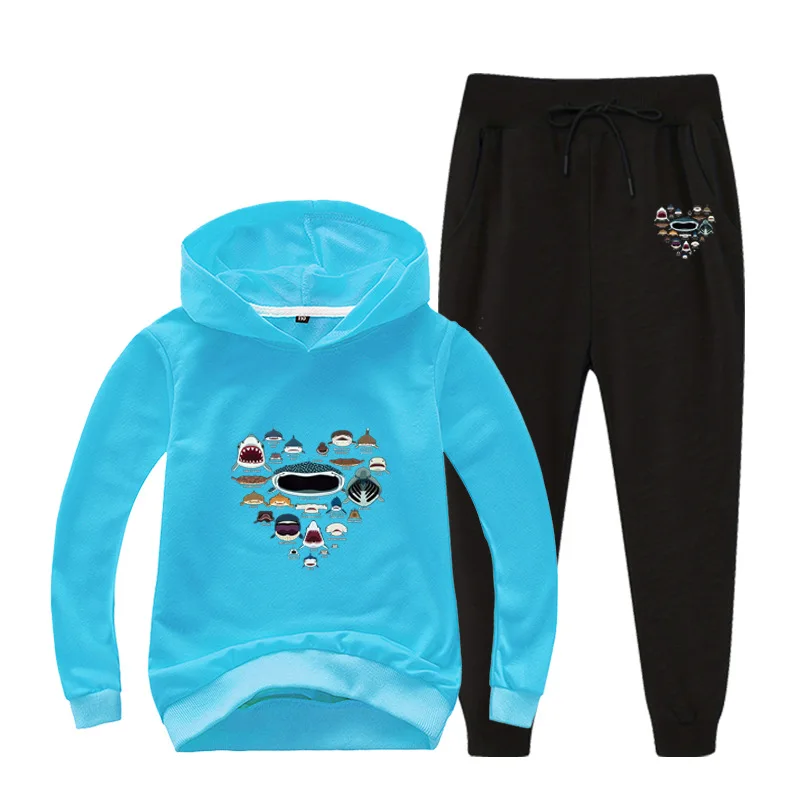 2025New Spring Cross-border Casual Two-piece Set Cartoon Boys and Girls Long Sleeve Sweatshirt and Jogger Pants Set