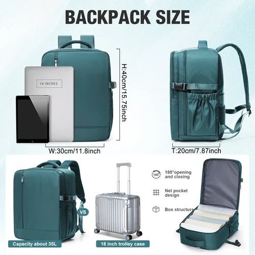 Imagen 2 del producto Avión Wizzair Ryanair 40x30x20 Mochila de viaje Bolsa de cabina Equipaje de mano Mochila para computadora portátil Mochila ejecutiva de negocios, Bolsas de viaje