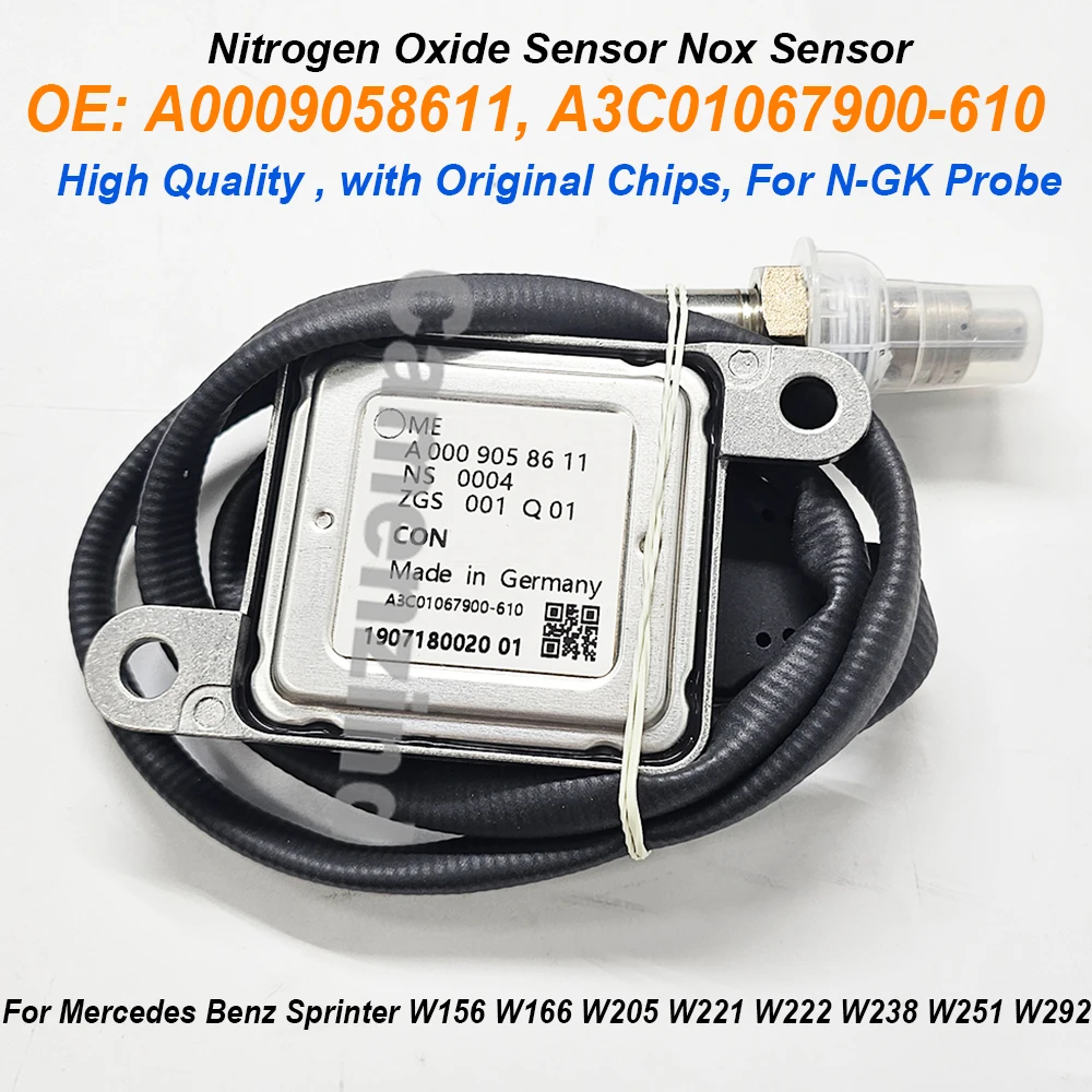 

Nitrogen Oxygen NOx Sensor A0009058611 0009058611 12V For Mercedes Benz Sprinter W156 W166 W205 W221 W222 W238 W251 W292