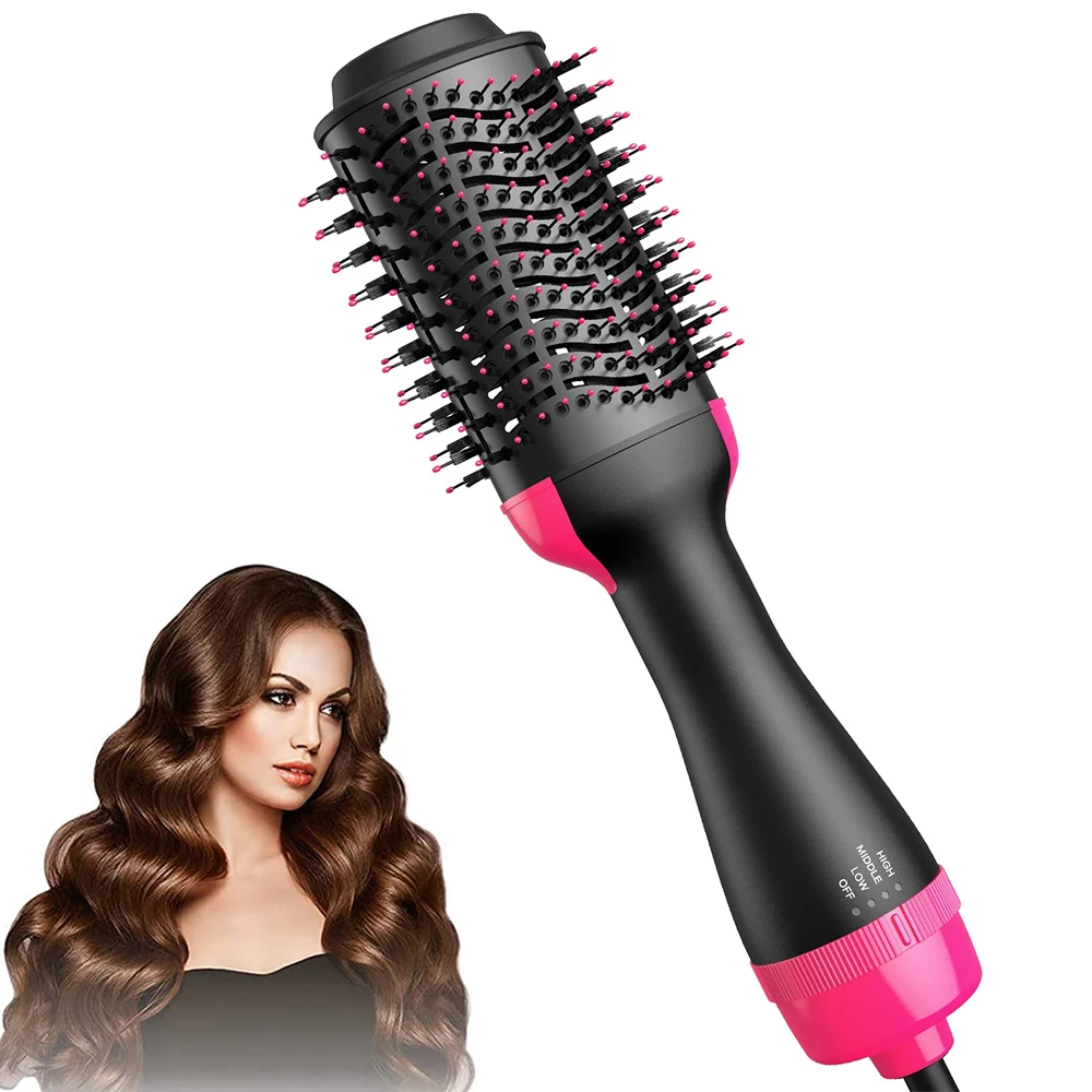 4 In 1 Professional Electric Hair Brushes Hair Dryer Hot Air Brush Styler Hair Curlers Tool Multifunctional Styling One Step