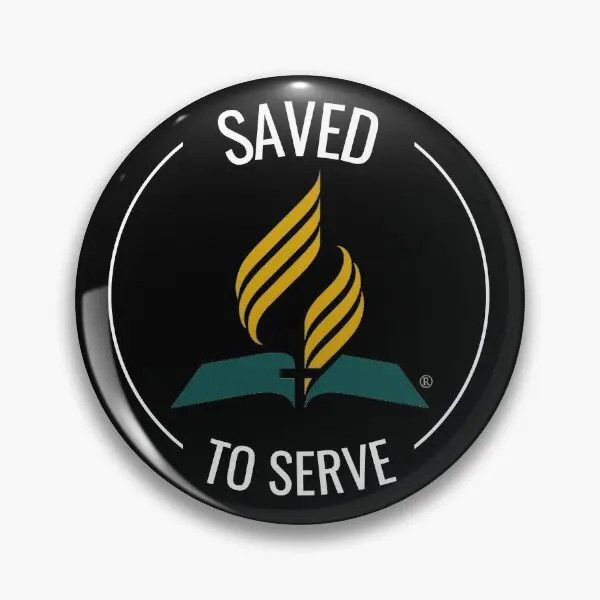 

Seventh Day Adventist Saved To Serve Soft Button Pin Clothes Badge Metal Brooch Women Decor Funny Creative Gift Jewelry Cartoon