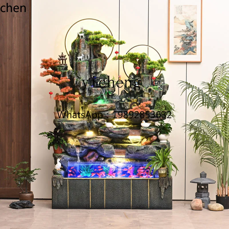 YFY   large floor rockery fish pond flowing water fountain ornament living room outdoor entrance landscape decoration