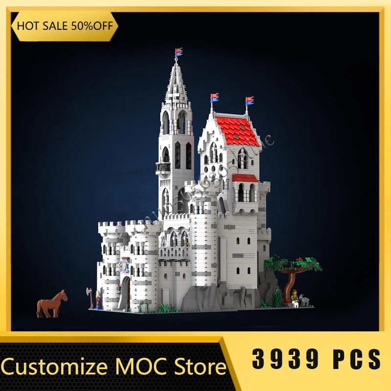3939 PCS Medieval MOC Architecture Customize King's Castle Building Block Technology Model Children Assembly Toys Christmas Gift