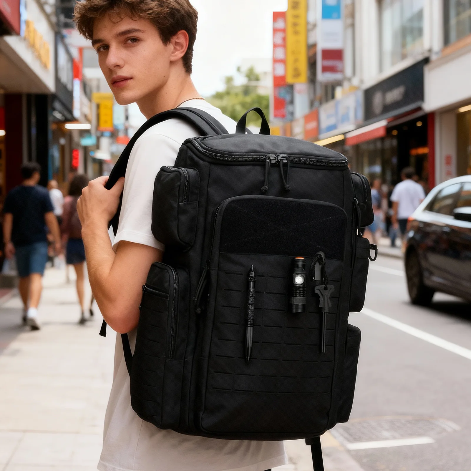 Backpack Large Capacity Outdoor Travel Backpack, Hiking Camping Rucksack, Multifunction Waterproof Durable Climbing Backpacks