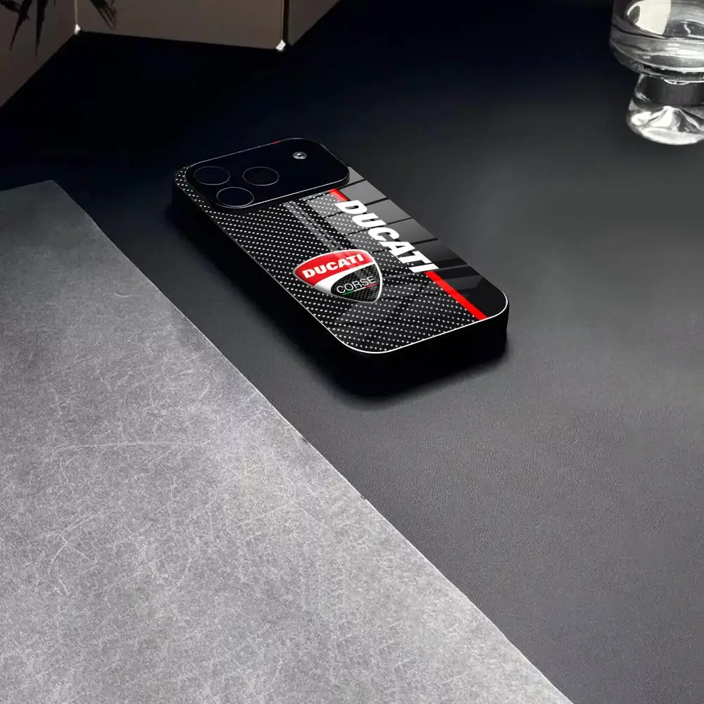 Motorcycle Racing D-Ducaties Phone Case Glass For Samsung S26 S25 S24 S23 Ultra IPhone 17 15 14 16 13 Pro Max Plus Cover view 3