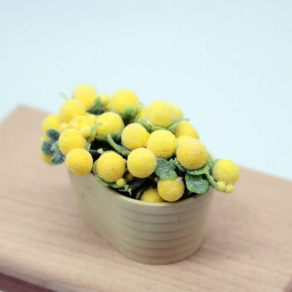 1/12 Puppenhaus Simulation Pflanze Miniatur 4 Farben Blume Pflanze Topf Puppenhaus Mikro Landschaft Blume