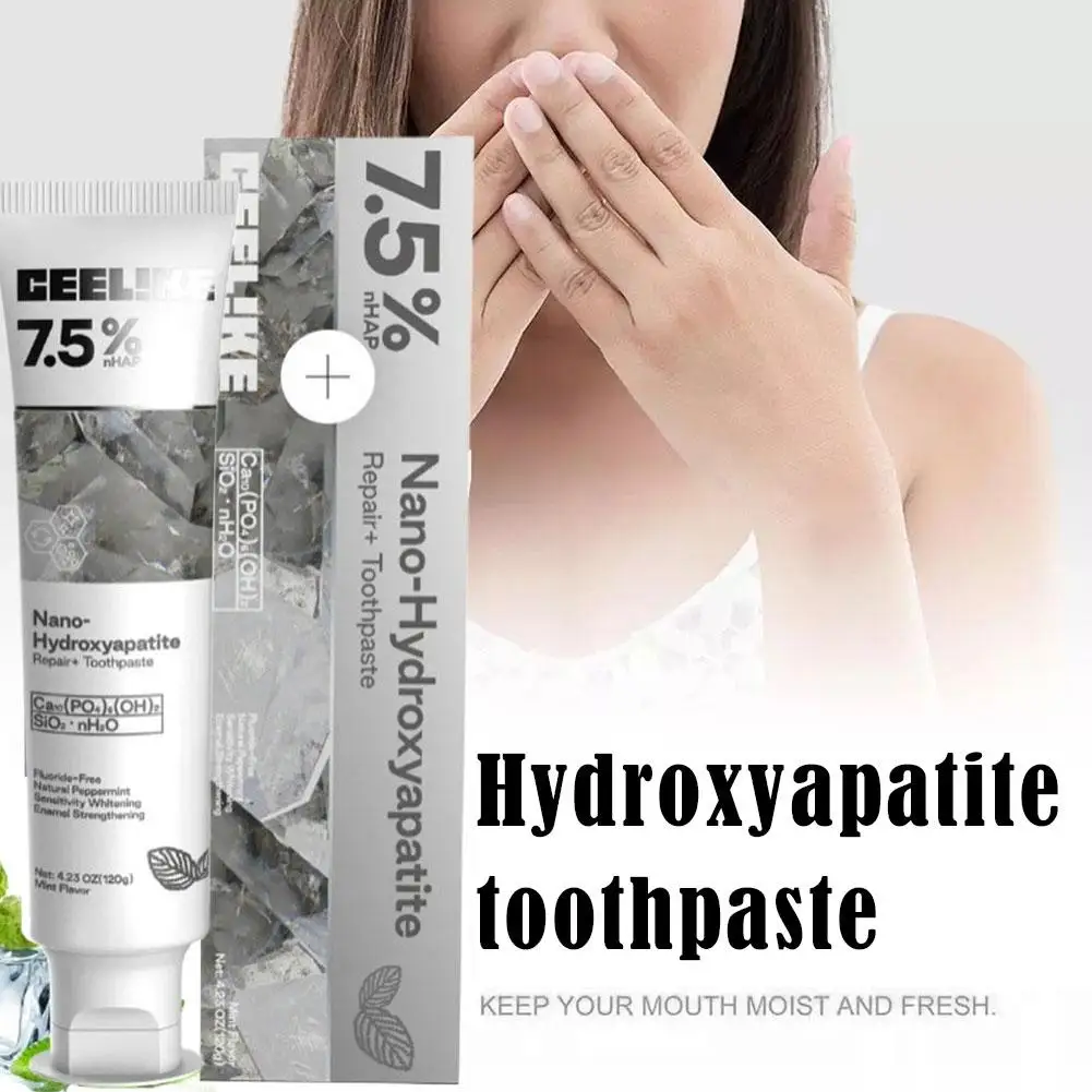 5 uds hidroxapatita probiótica blanqueamiento pasta de dientes reparación de esmalte refrescante del aliento blanqueador de dientes pasta de dientes