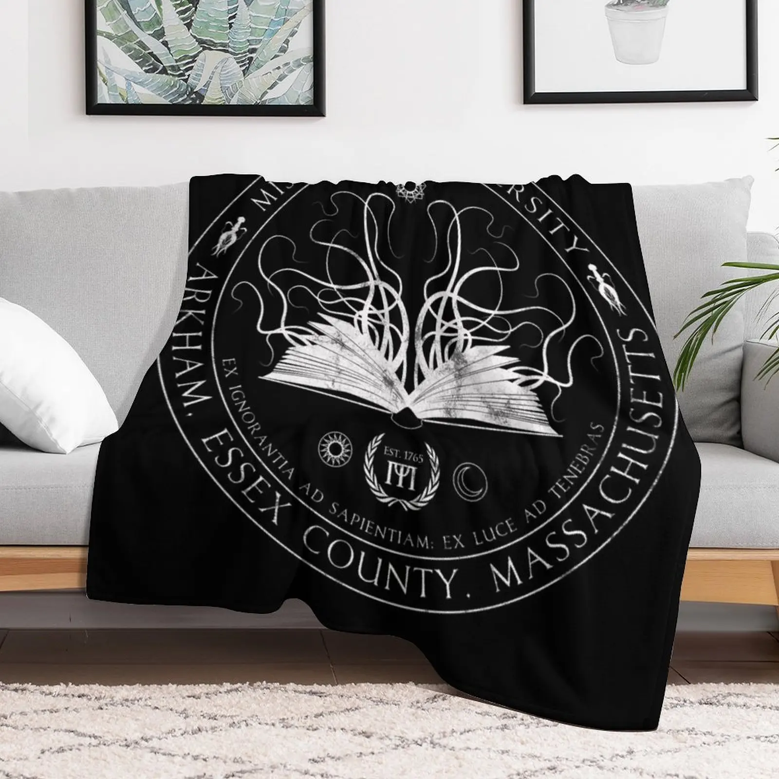 Miskatonic Sigil Throw Blanket Luxury Brand Soft Big Furry Giant Sofa Blankets