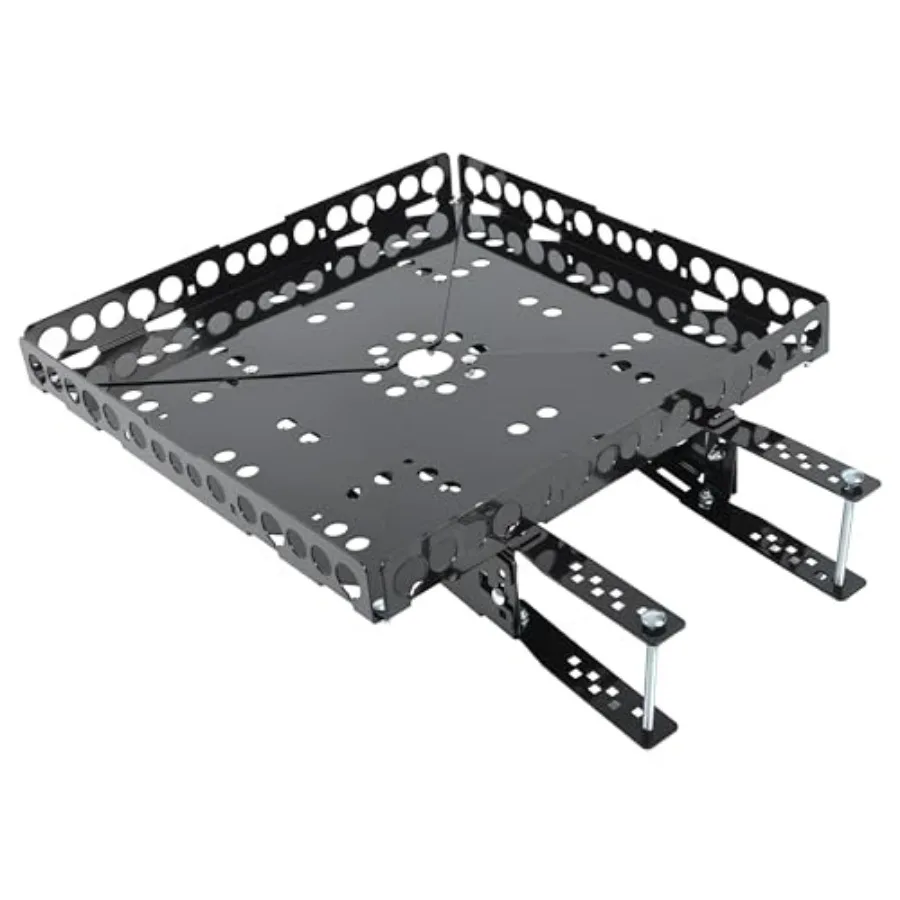 

Kojem RV Bumper-Mounted Generator Cargo Carrier for Campers Trailers RV Rear Luggage Basket Rack Tray Kit Assembly Weighs 15 Po