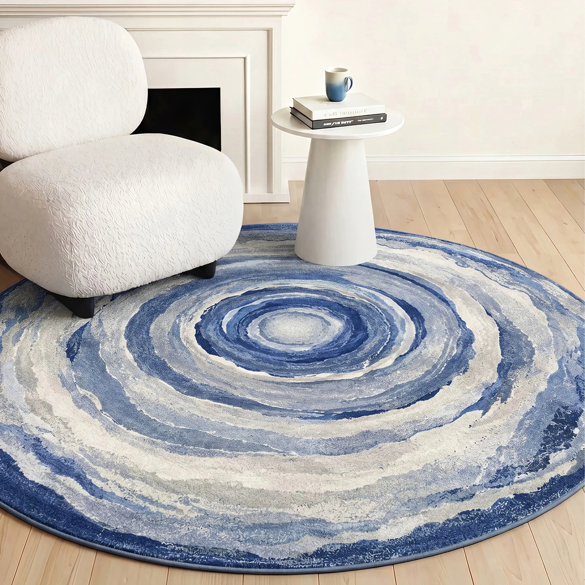 Karpet Bulat Ruang Tamu Biru M - Home Decor Games Online Free ulasan dan harga