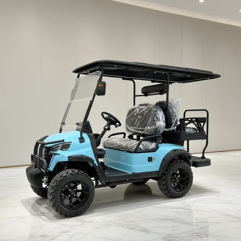 

Высокоскоростная электрическая тележка для гольфа, 45 км/ч, 4, 6, 8-местная тележка для гольфа с настраиваемыми цветами, тележка-багги для гольфа