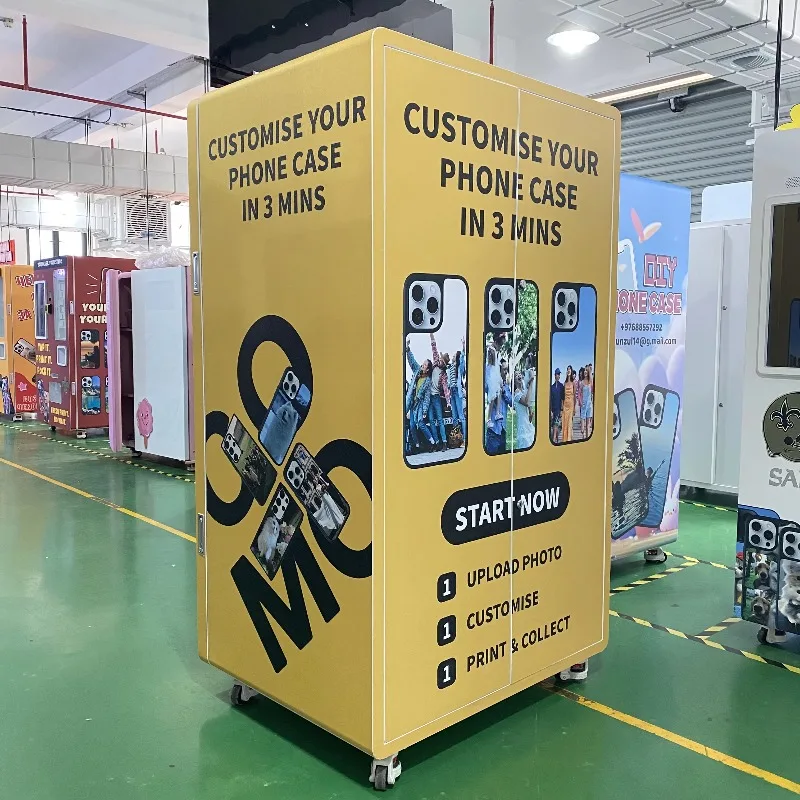 2025 التلقائي بالكامل شاشة رقمية تعمل باللمس قضية الهاتف المحمول آلة بيع جديدة الذكية AI الطباعة لتقوم بها بنفسك تحرير الصور في الهواء الطلق SDK #4