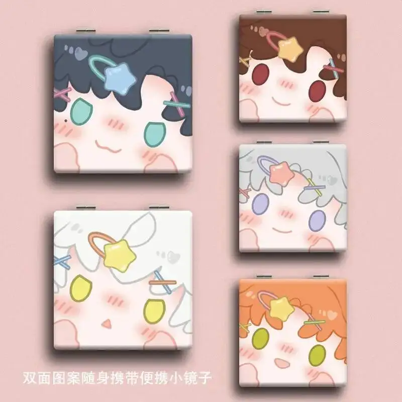 

Anime Game Light And Night Cos Jesse Charlie Sariel Evan Osborn New Unisex 7X7cm Portable 2024 Q Cute Touch Up Mirror Gift