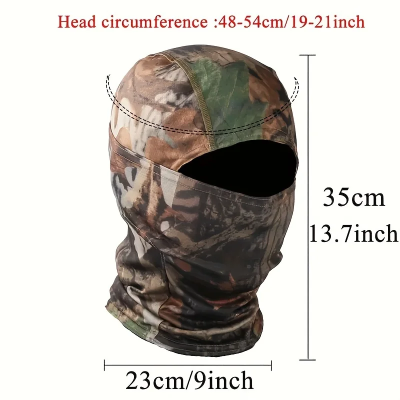 Passamontagna Copricapo Maschere a pieno facciale Visiera parasole Cappucci per uomo Donna Caccia Sport Maschera mimetica tattica esterna