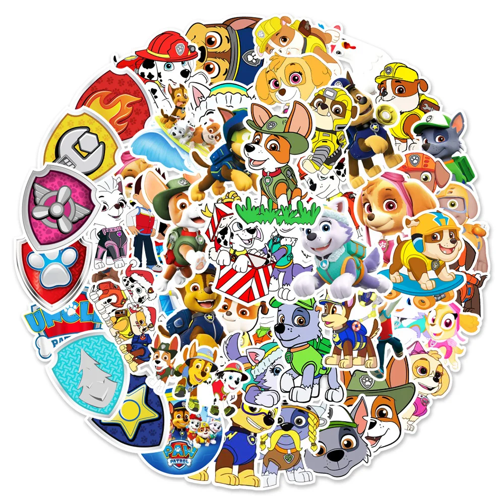 

10/30/50pcs Cute Funny PAW Patrol Cartoon Stickers Anime Decals DIY Laptop Phone Car Guitar Skateboard Kids Classic Toy Stickers