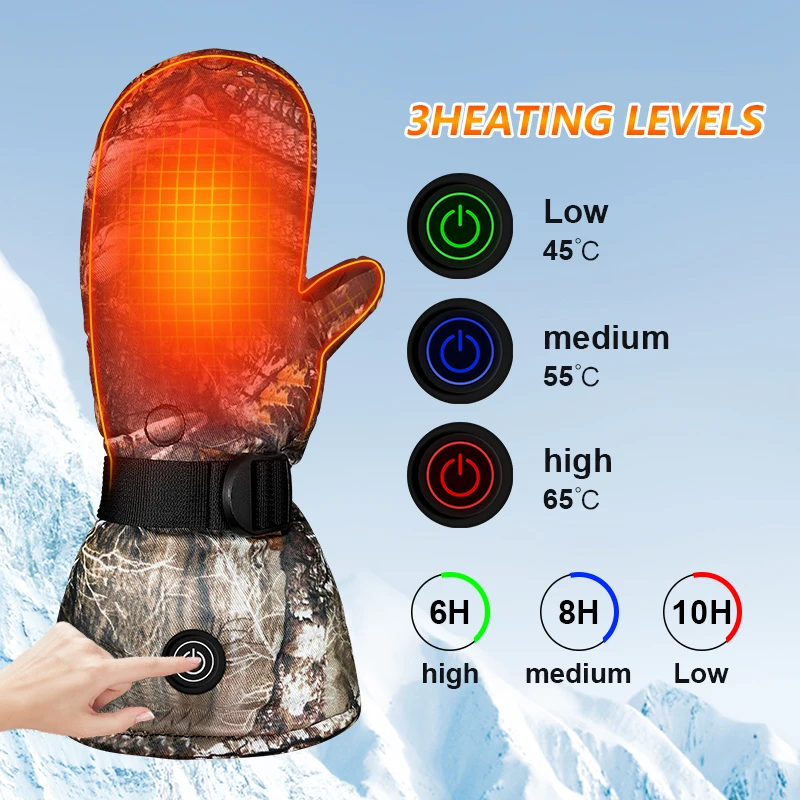 Winter Rechargeable Battery Ski Heated Warm Electrical Glove for outdoor sport cold weather