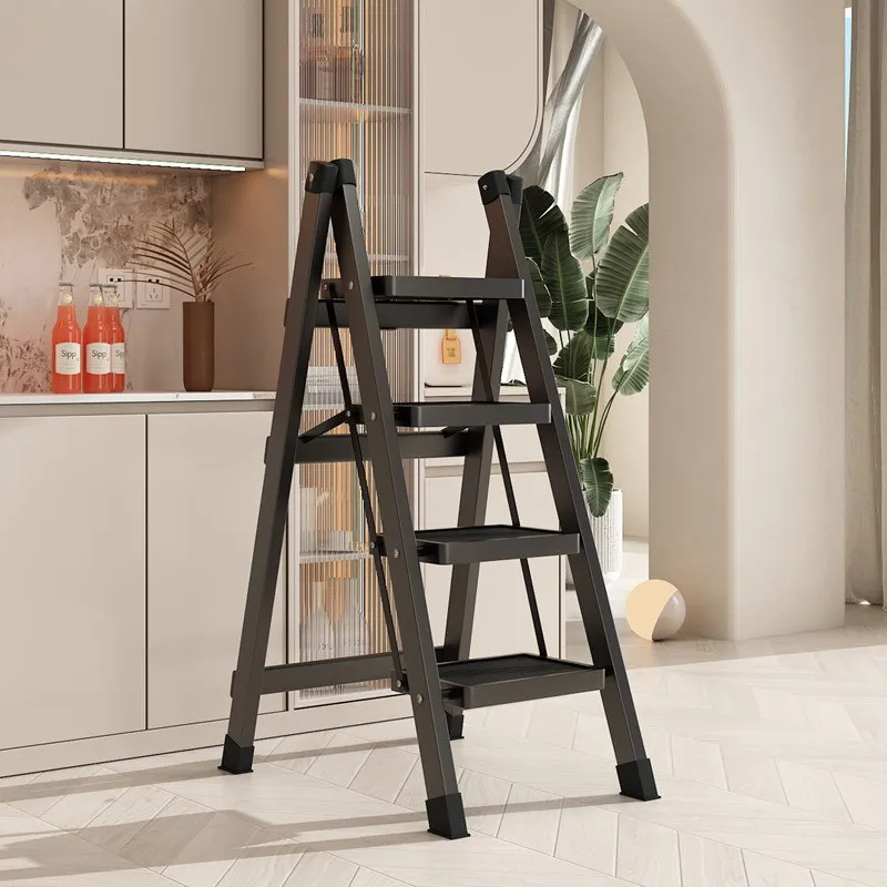 household step ladder - no assembly required, foldable, heavy-duty a-frame ladder