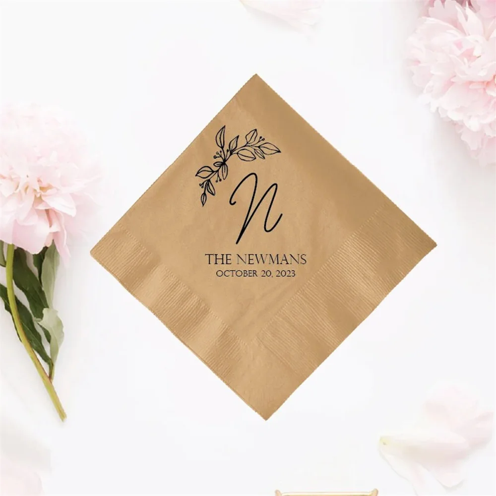 

50PCS Wedding Napkins, Wedding Reception Napkin, Custom Wedding Favors, 2ply Wedding Napkins, Personalized Napkins, Customized N