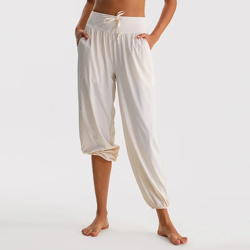 

Women Casual Running Sport Joggers Pants Loose Quick Dry Gym Sweatpants Lycra Elastic Drawstring Training Trousers Yoga Pants