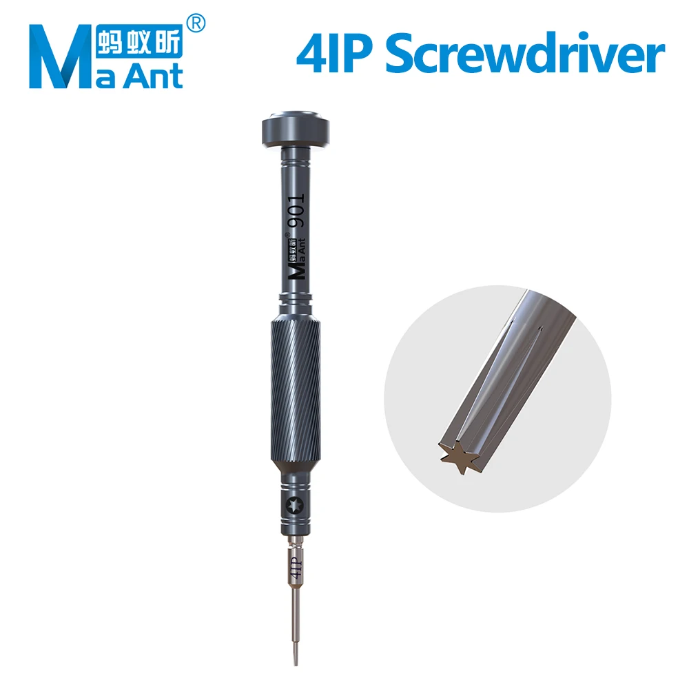 

Набор магнитных отверток MaAnt 4IP — нескользящая ручка и биты из сплава для ремонта IPhone 17 | Профессиональный набор инструментов для разборки