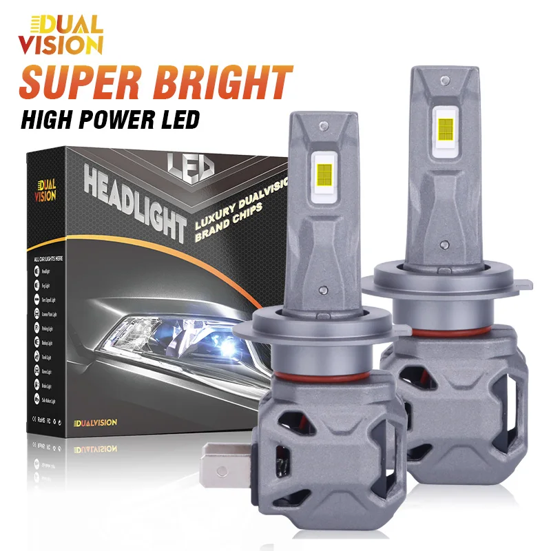 Dualvision H4 H7 LED H1 H8 H11 9005 HB3 9006 HB4 9012 Hir2 Led Headlight Bulb Canbus Light Automobile Kit H7 Turbo Car Fog Lamp