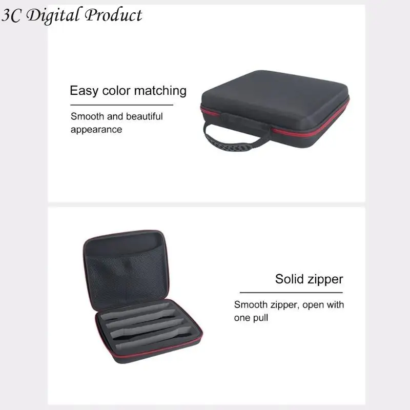 Bolsa armazenamento caixa viagem microfone, MIC Wireless Protetive Box Boleteira à prova choque choque 4 Q84A