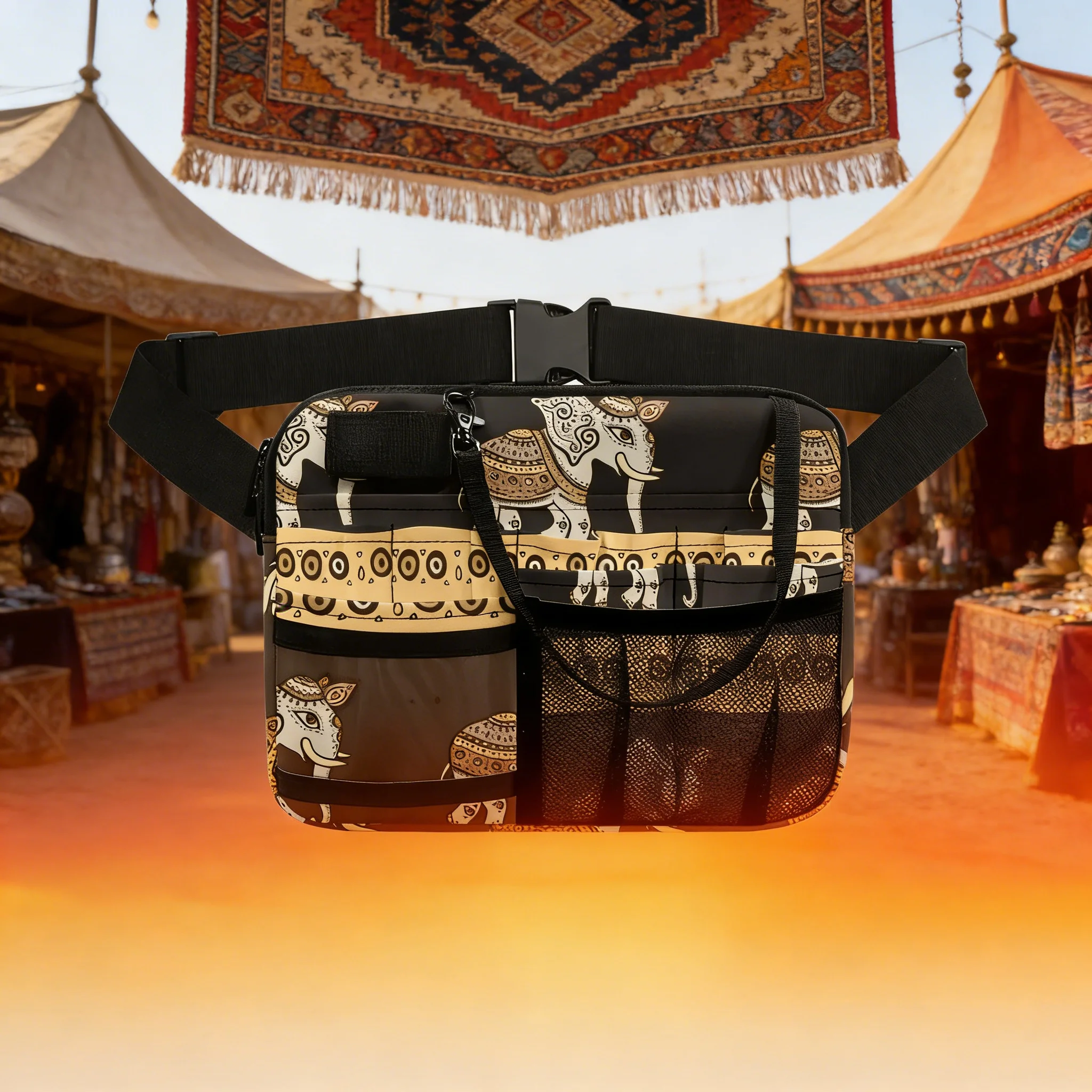 

Rainbow Nurse Fanny Pack with Pen & Scissors Holder Medical Utility Belt