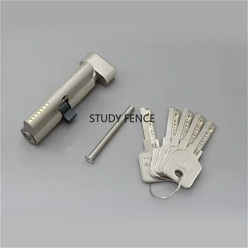 

1pc Household Metal Lock Core 50/55/60/65/70/75/80/90/100mmlock Cylinder Metal Single Lock Core with Keys Hardware Accessories