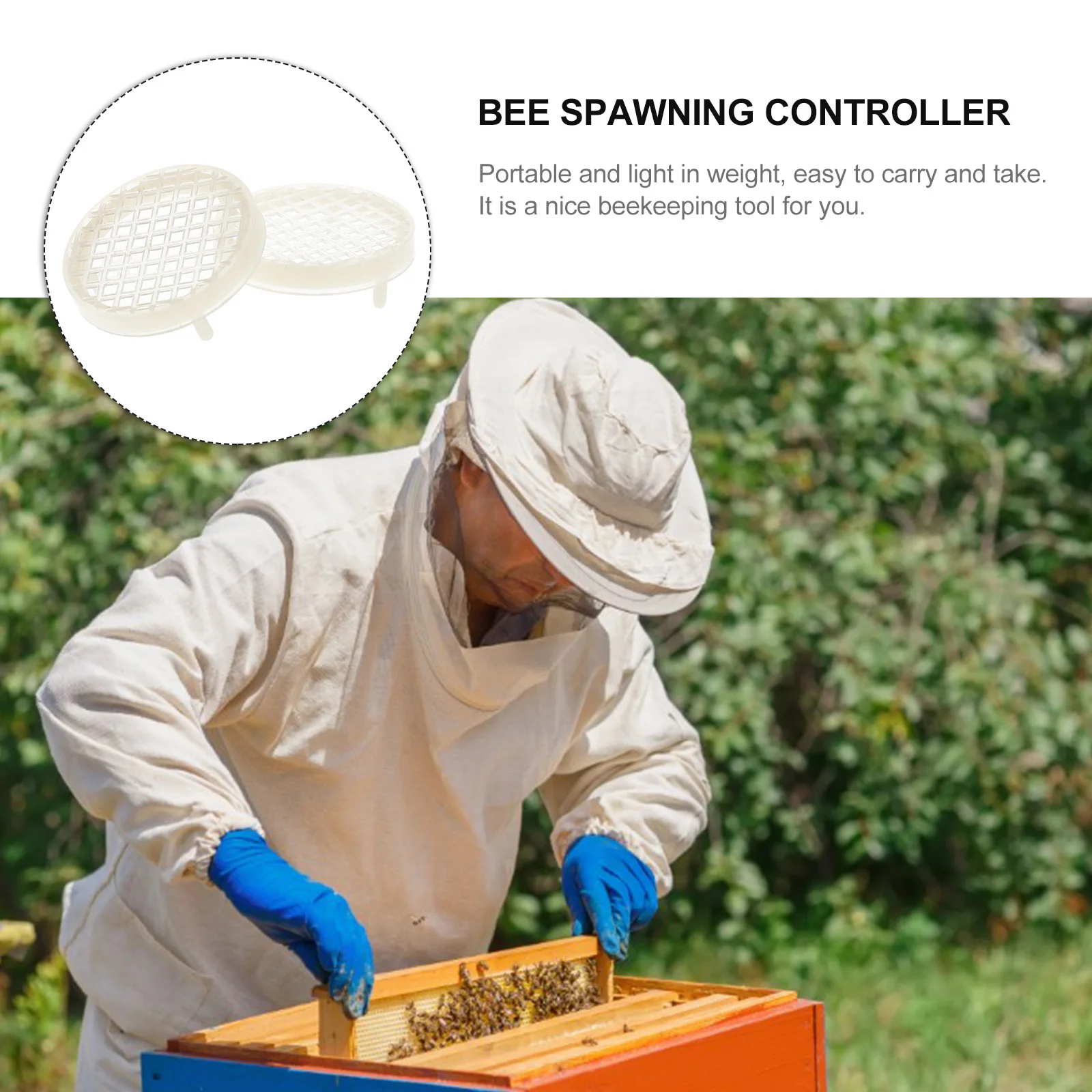 

5 pcs Bee Spawning Controller Yellow Plastic Durable Safe Long Term Beekeeping Tool Panel Accessories Gardening