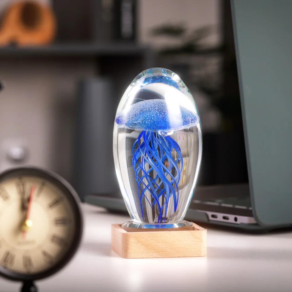 Modern LED Jellyfish Desk Lamp ,Crystal Ball Night Light,Home Decor & Bedroom Table Light,Perfect Birthday Gift