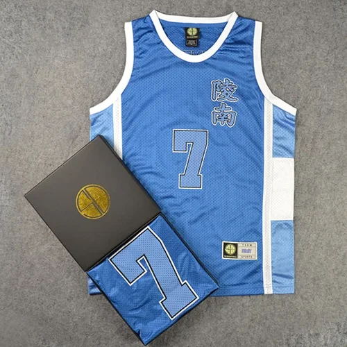 Imagen 2 del producto Equipo de baloncesto escolar de anime Ryonan # 7 Akira Sendoh COS Jersey hombres ropa deportiva chaleco de baloncesto hombre camisetas sin mangas