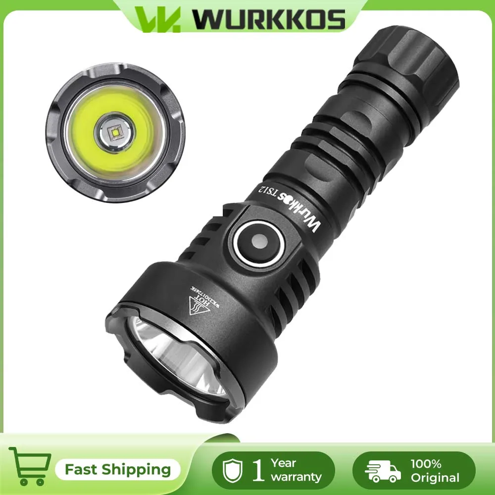 Wurkkos TS12 Mini 14500  Rechargeable EDC Flashlight 1050LM Throw 432M SFT25R LED IP68 Waterproof Magnetic Tail Torch with Bezel