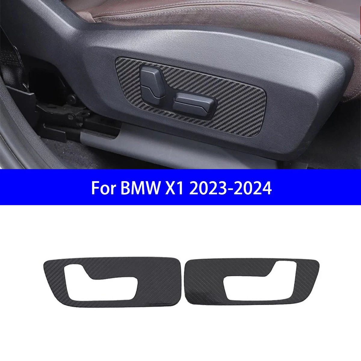 

Suitable for 2023-2024 BMW X1 Dry Carbon Fiber Seat Adjustment Switch Decorative Frame