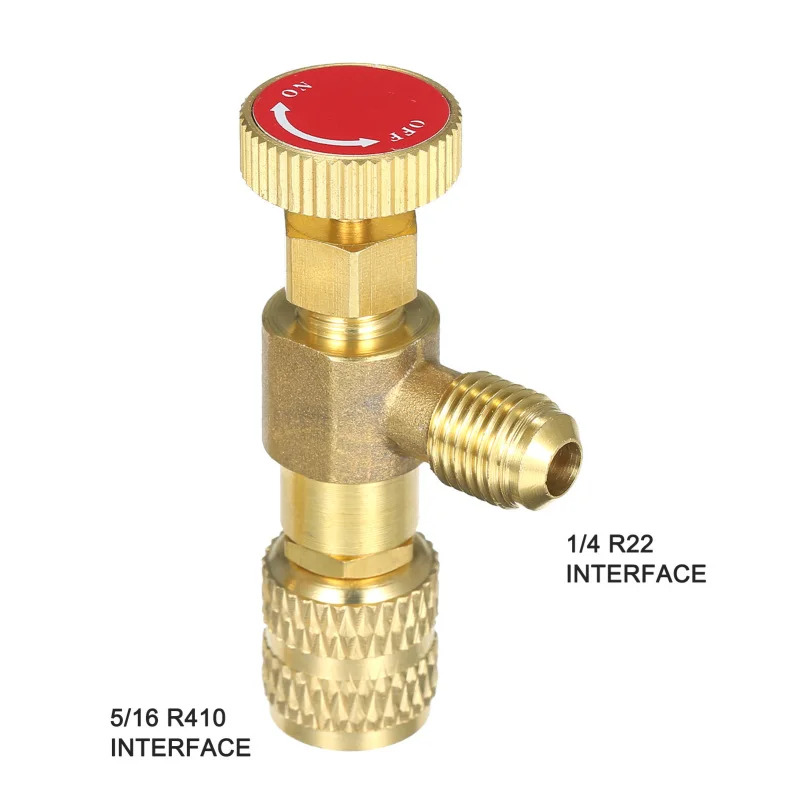 Valvola di carica del refrigerante R12 R410, valvola di sicurezza del liquido refrigerante dell'aria condizionata Valvole di controllo del flusso in rame Rame