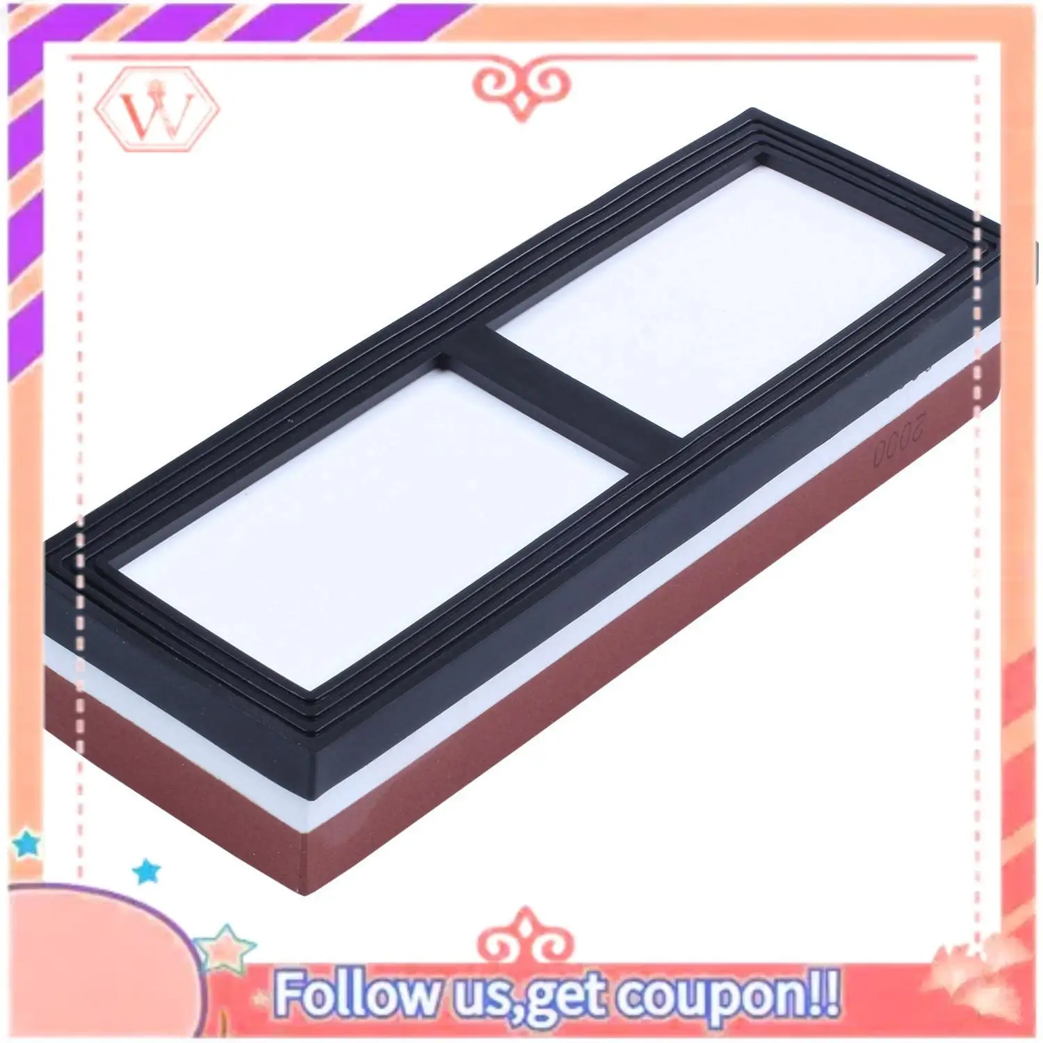 

AT84-2 шт. Точильный камень, точильный камень 2-в-1, точильный камень, точилка для ножей, резиновый держатель в комплекте - зернистость 400/1000, 2000/60