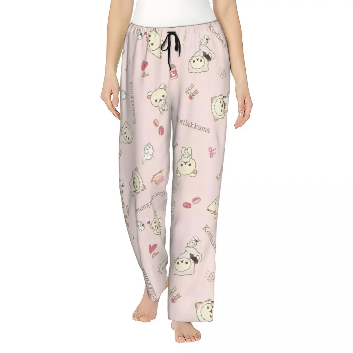 Ladies Pajama Pants Rilakkumas Korilakkuma Bear Cat Loungewear pants Comfy Pajama Bottoms