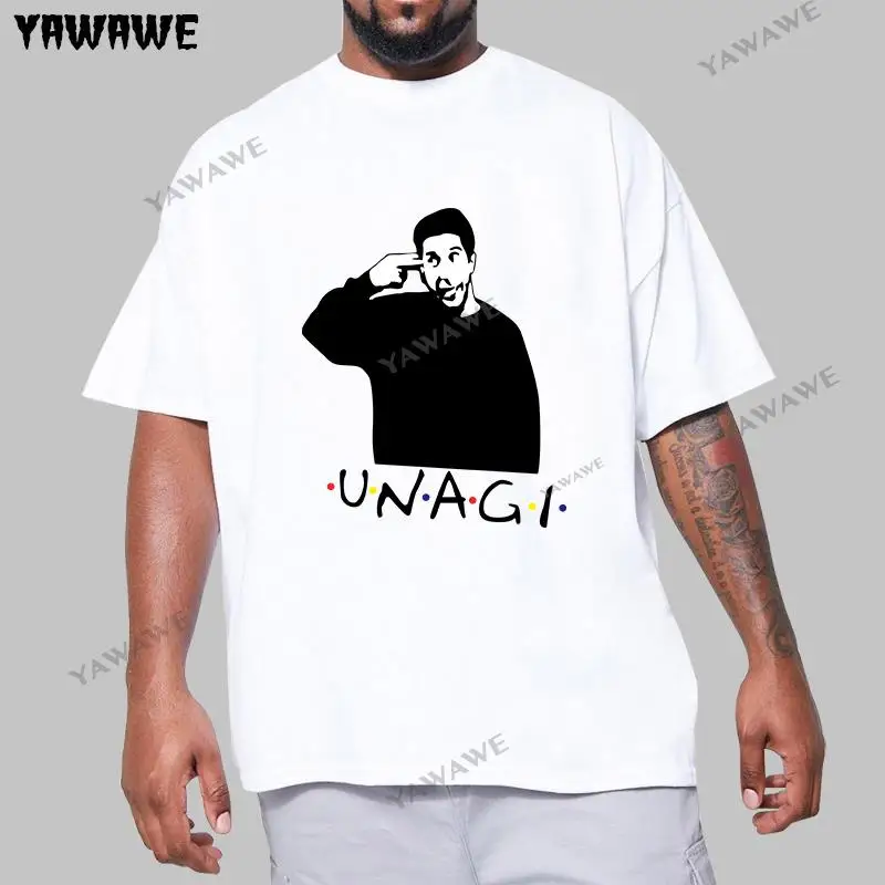 men cotton tops Friends Ross Unagi Tv Series Funny Tee Gift Tumblr Printed Unique Unagi T-Shirt Black men's t shirt euro size