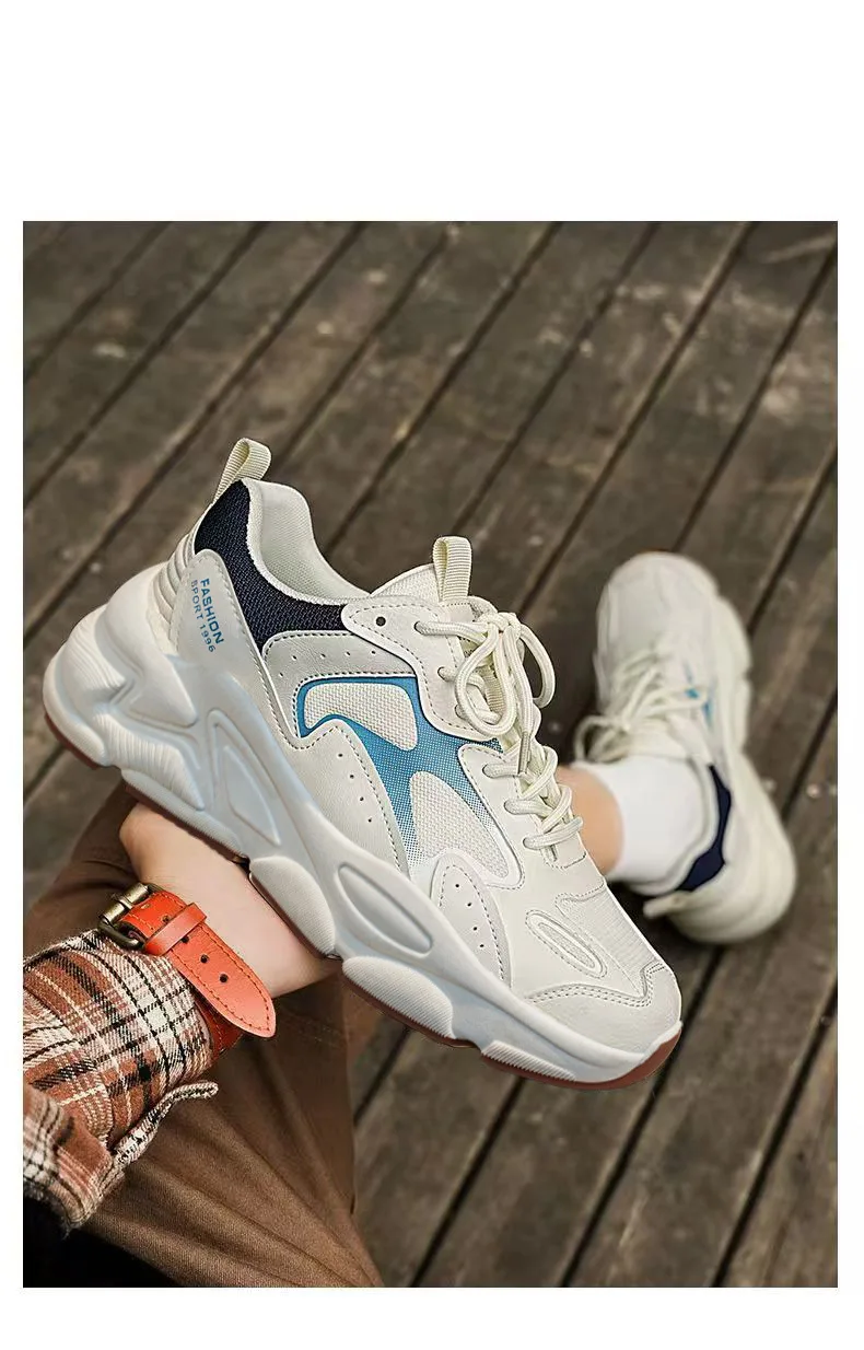 2026 Summer Men's unky Dad Sneakers Breathable Mesh Casual Shoes Thick Sole Streetwear Footwear