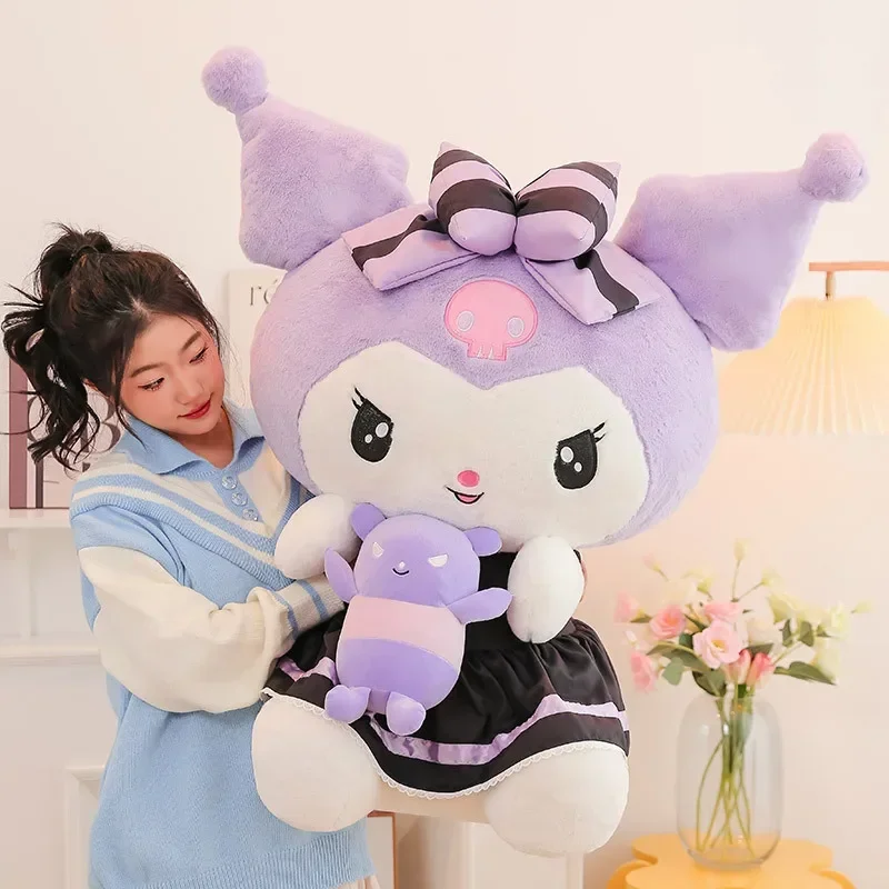 Peluche Melody Butter Kuromi pour filles, oreiller de dessin animé mignon, lit de couchage Sanurgente, cadeau pour meilleur ami, 35 cm, 60cm