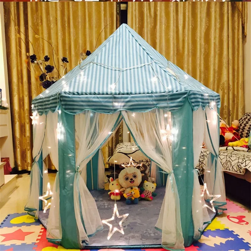 Kinderzelt Prinzessin Schlosszelte Tragbares Tipi-Spielzeug für den Innenbereich für Mädchen Wigwam für Kinderzimmerdekoration Großes Tipi