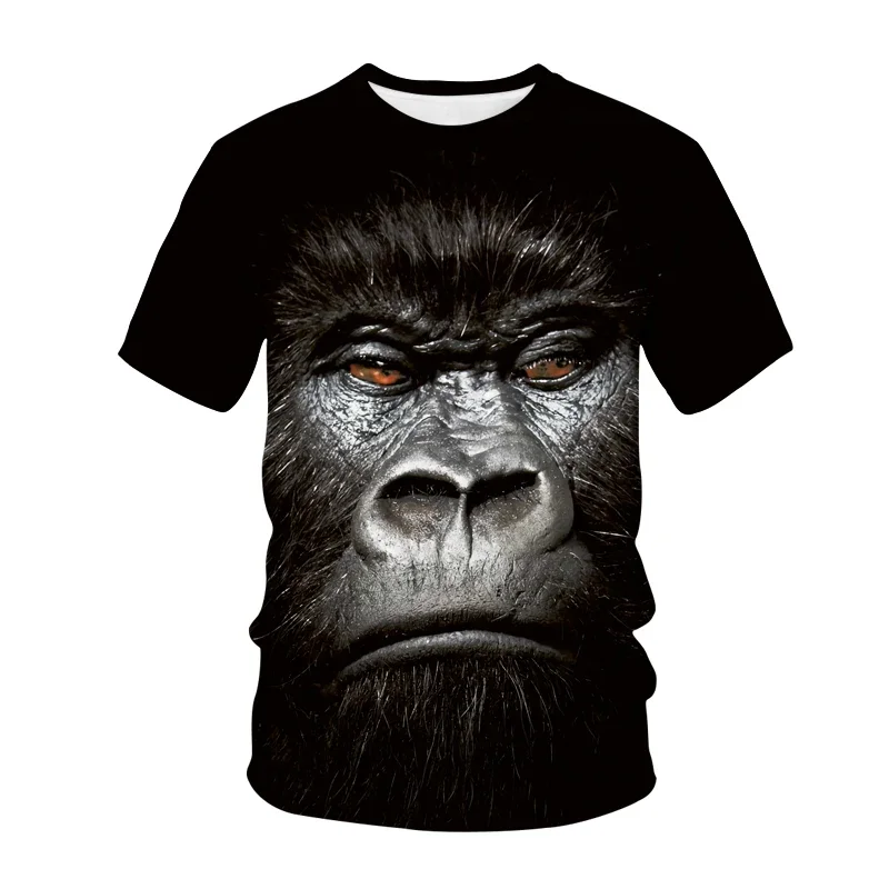 3D monkey and gorilla printed T-shirt for men and women, fun streetwear, fashion tops, Hip Hop T-shirt, Y2K Kawaii clothing for